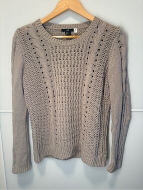 CLEARANCE 4/$15💸 H&M Women's Knit Cable Sweater in Taupe